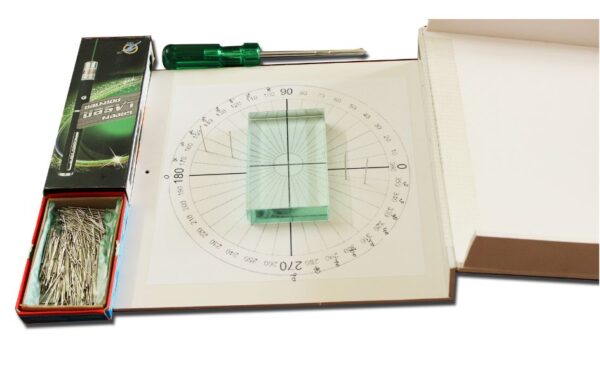 REFRACTION THROUGH GLASS SLAB AND REFRACTIVE INDEX OF THE GLASS SLAB